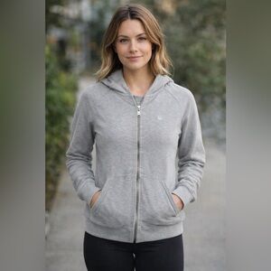 Burberry London Gray Full Zip Performance Long Sleeve hoodie‎ Size S